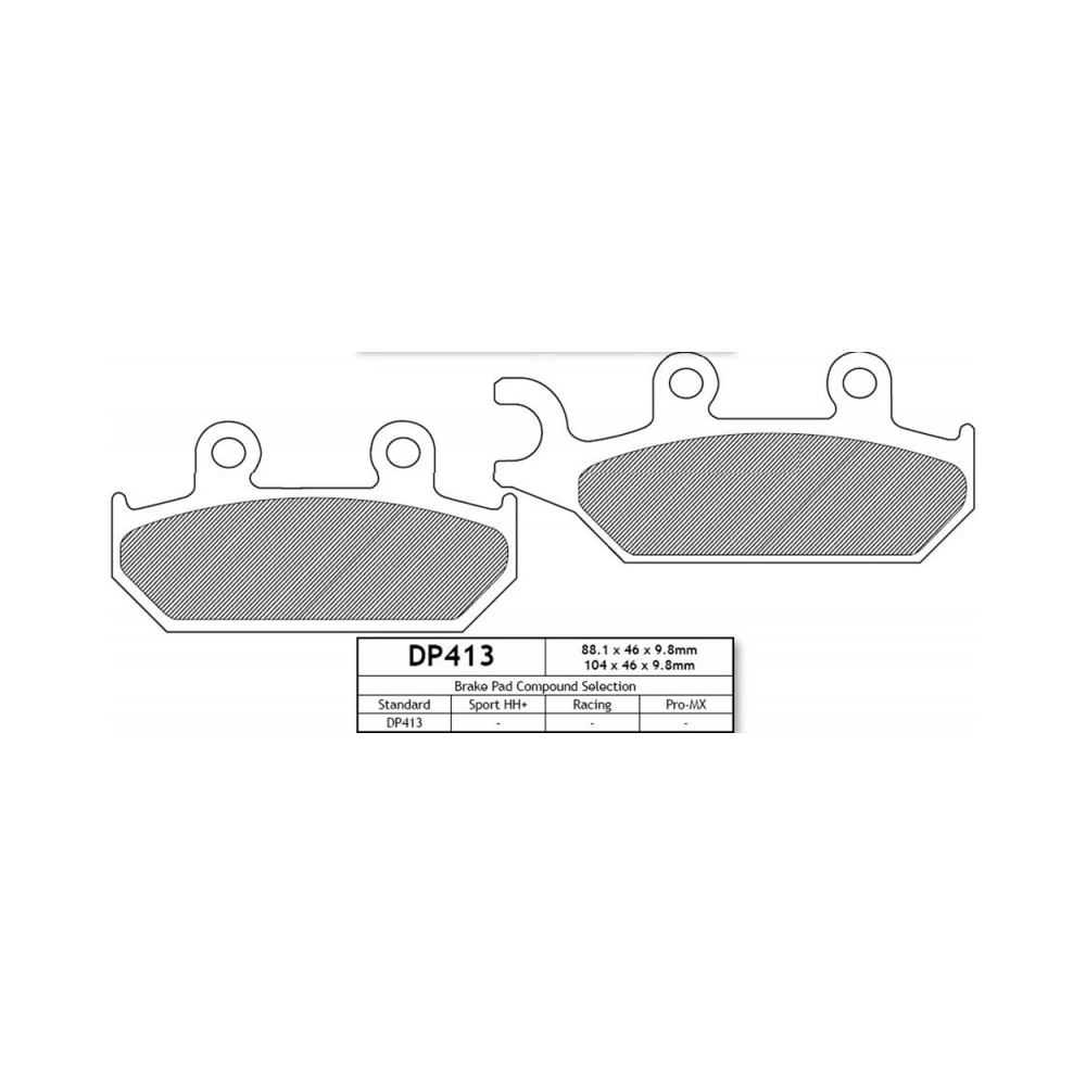 DP Brakes Накладки DP413 предни - изглед 2