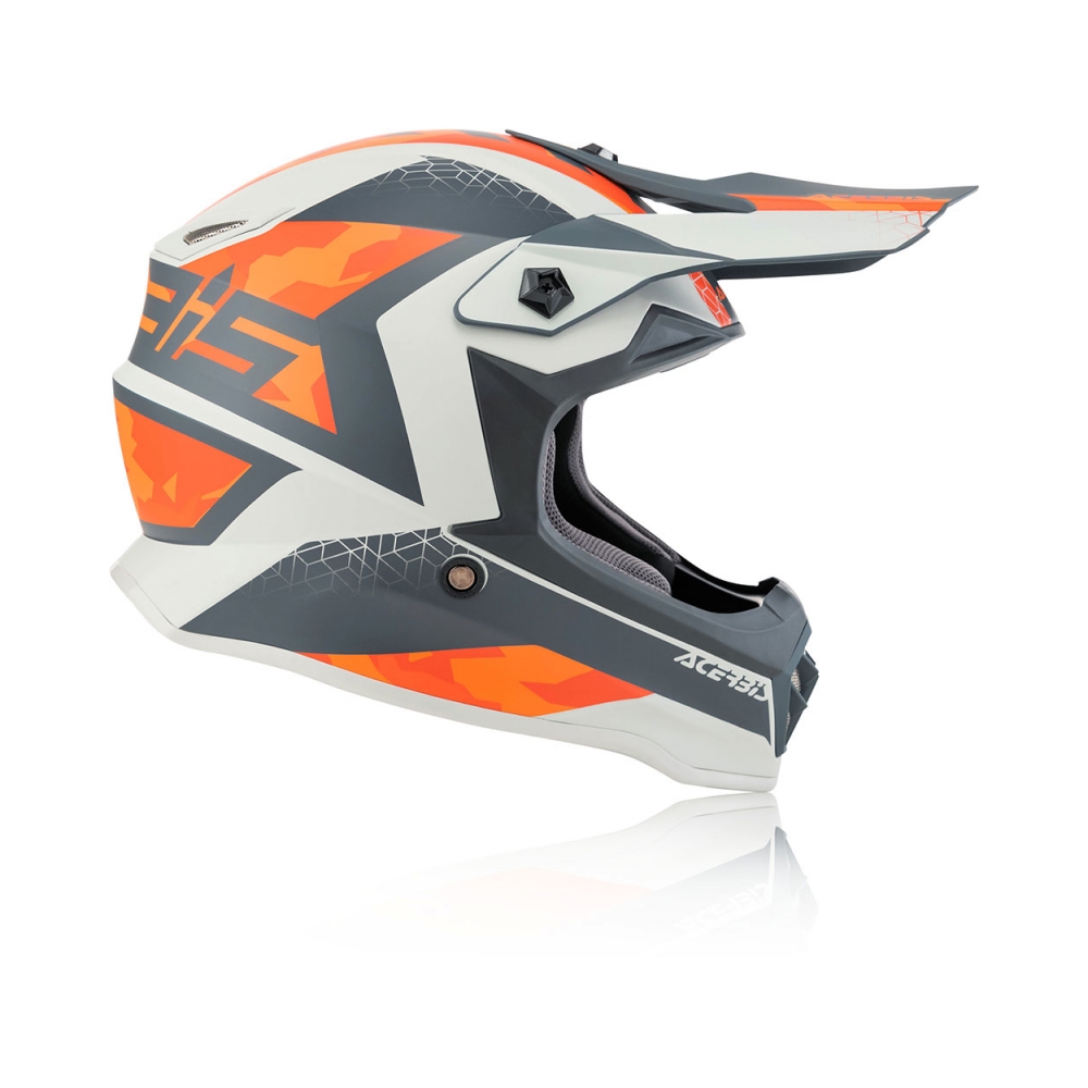 Acerbis Детска каска Impact Steel Junior Orange/Grey - изглед 3