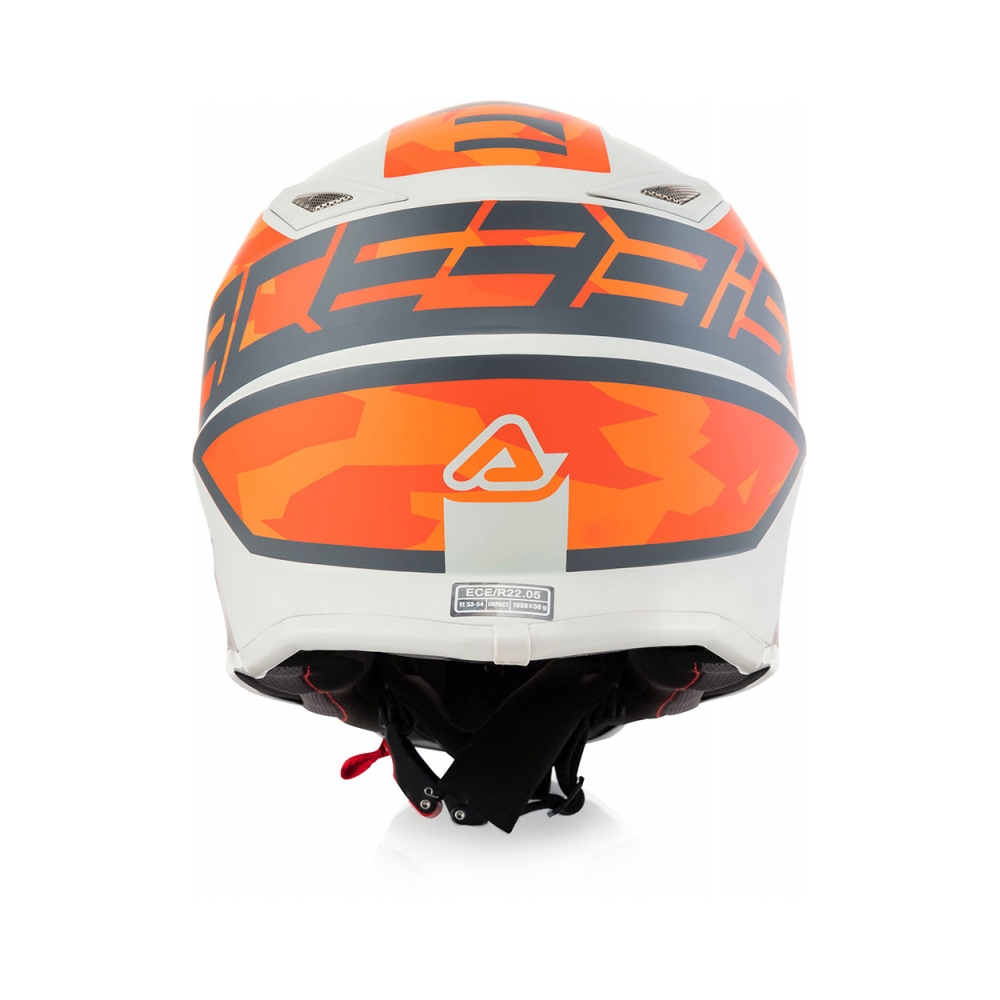 Acerbis Детска каска Impact Steel Junior Orange/Grey - изглед 4