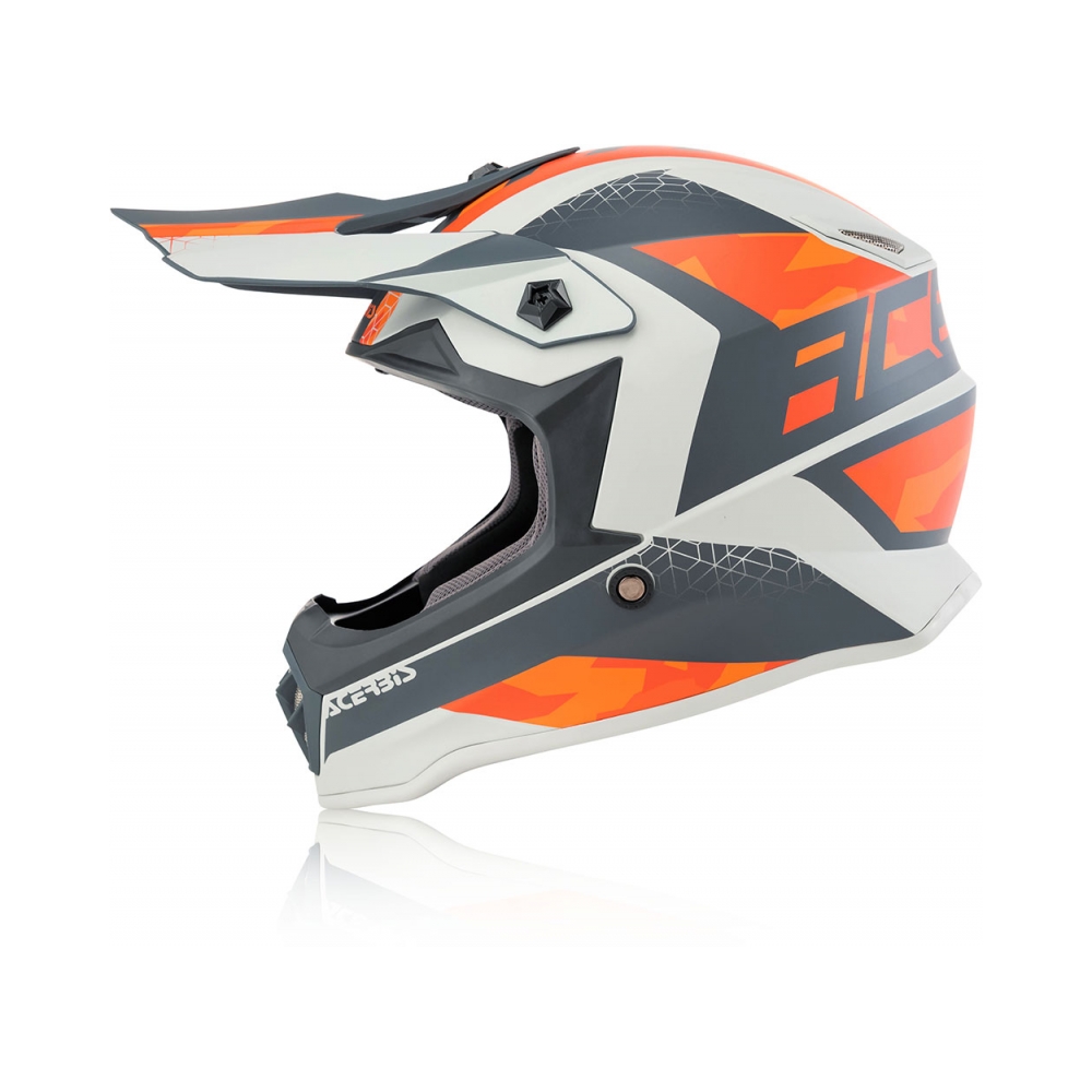 Acerbis Детска каска Impact Steel Junior Orange/Grey - изглед 5