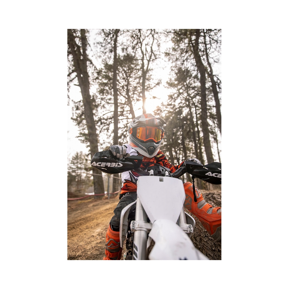 Acerbis Детска каска Impact Steel Junior Orange/Grey - изглед 9