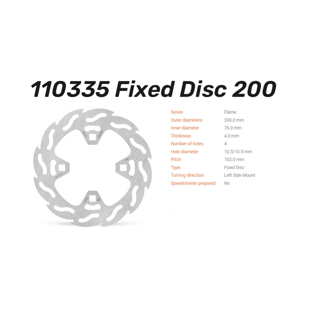 Moto-Master Спирачен диск Flame заден ATV KTM SX505 10-13, XC450/525 08-13 - изглед 2