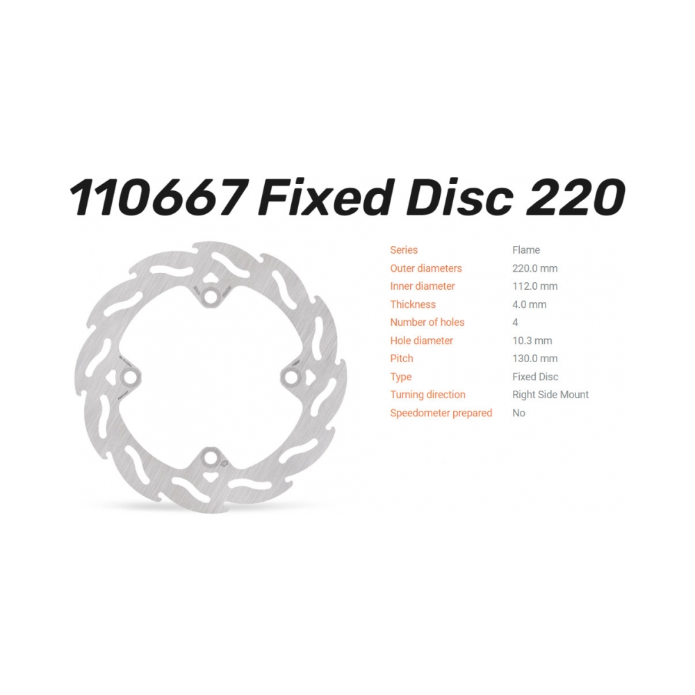 Moto-Master Спирачен диск Flame заден Sherco SE/SEF до 2024 - изглед 2