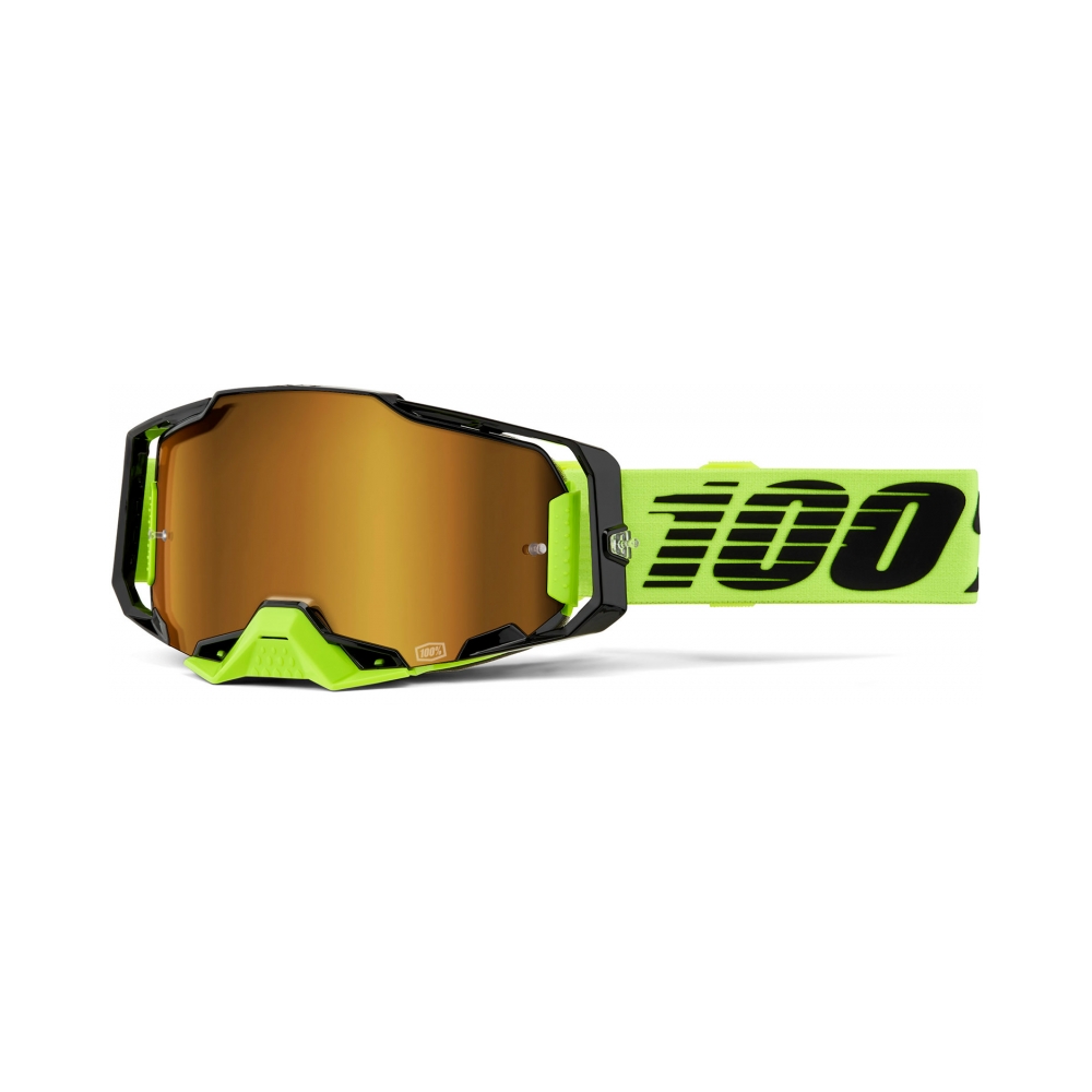 100% Очила Armega Neon Yellow - Mirror Gold - изглед 1