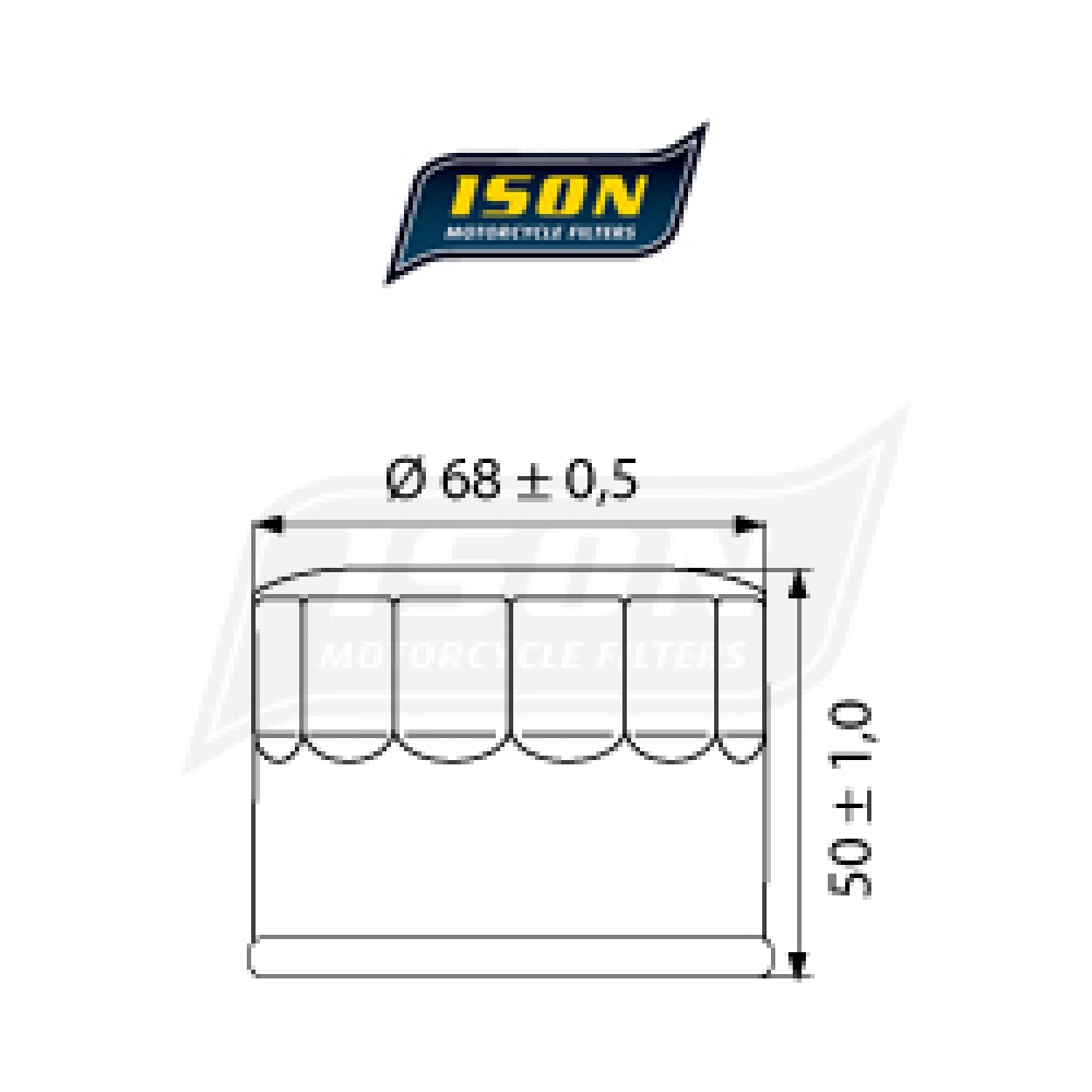 ISON Маслен филтър ISON147 Yamaha FZS600 Fazer, XP500 T-Max, YFM - изглед 2