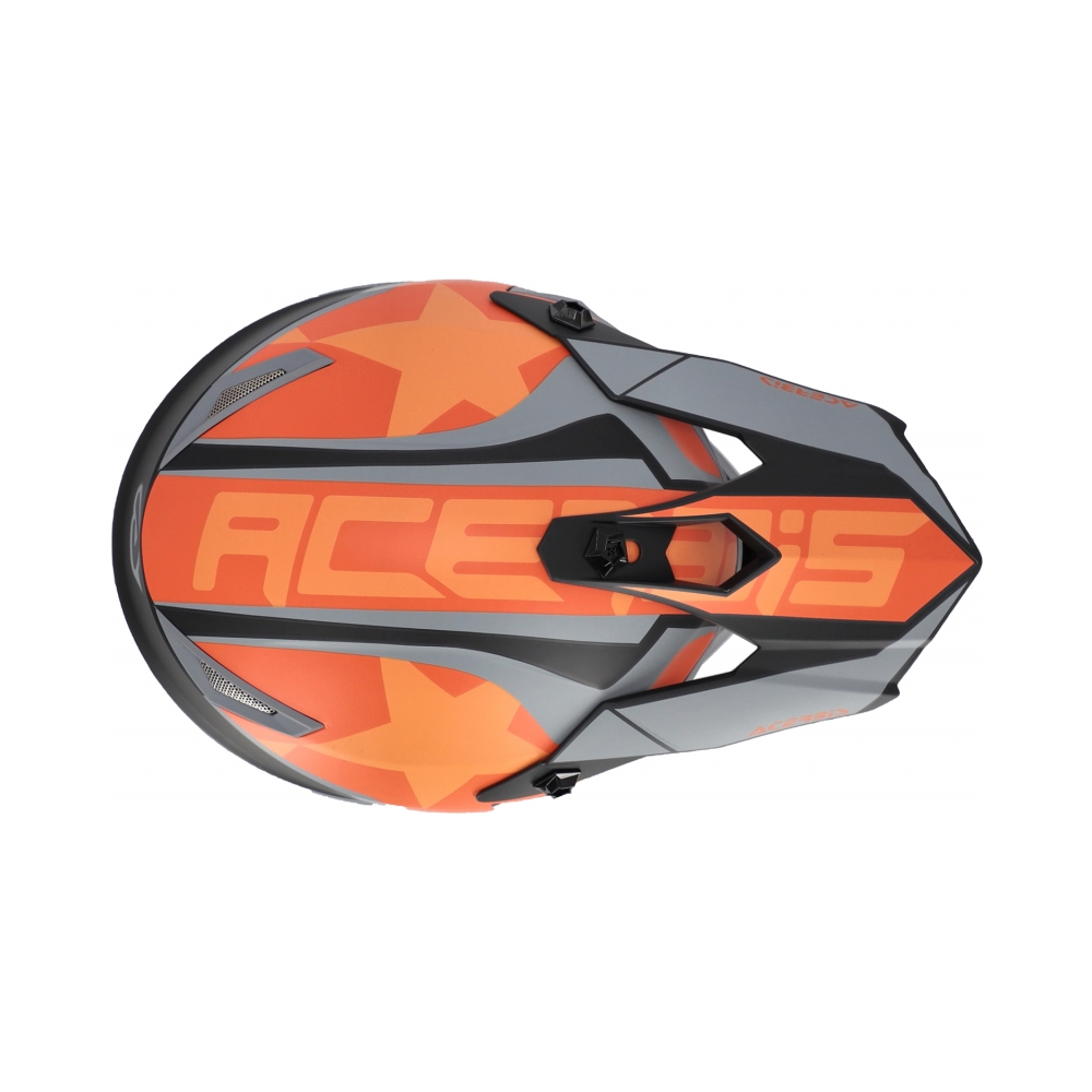 Acerbis Детска каска Impact Steel Junior Black/Orange - изглед 6