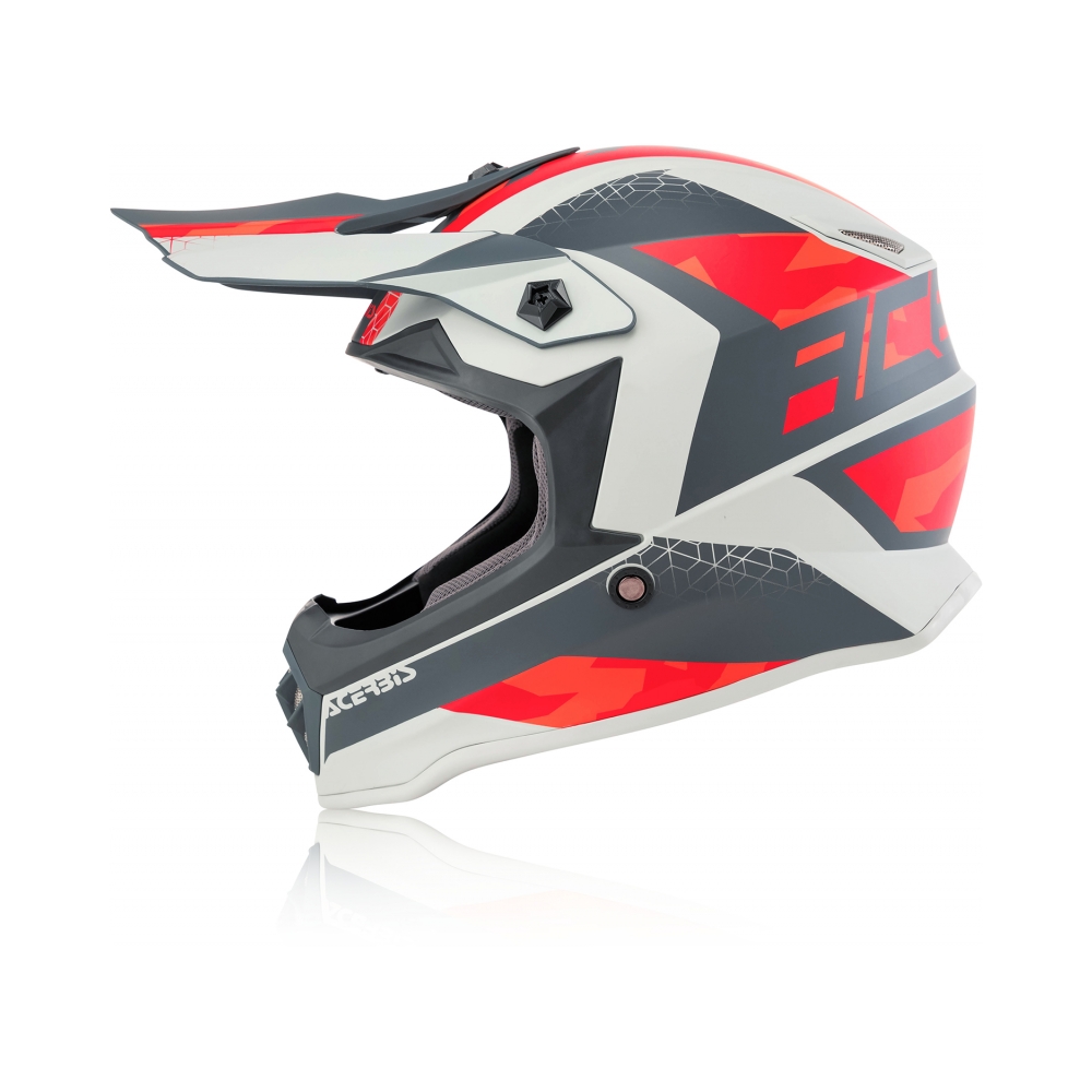 Acerbis Детска каска Impact Steel Junior Red/Grey - изглед 5