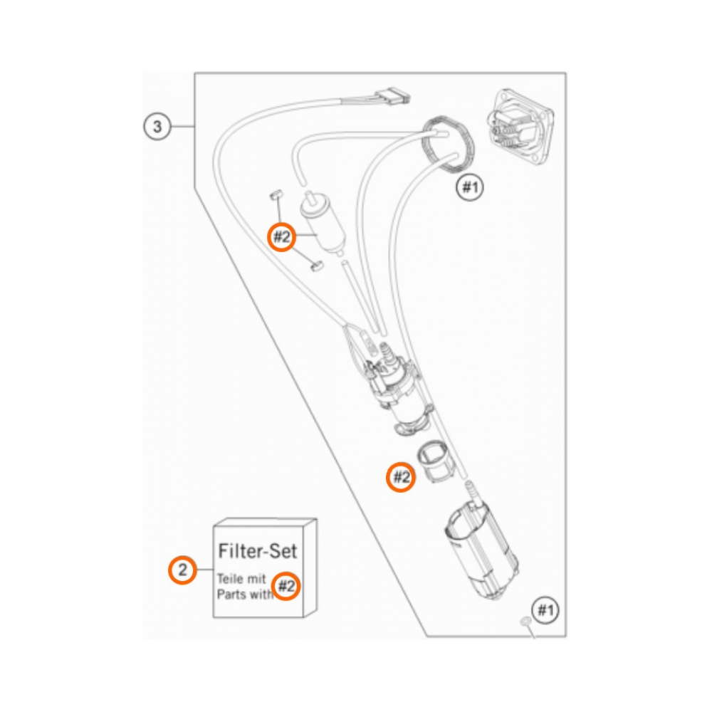 KTM Горивен филтър комплект за бензинова помпа KTM, Husqvarna, Gas Gas - изглед 2