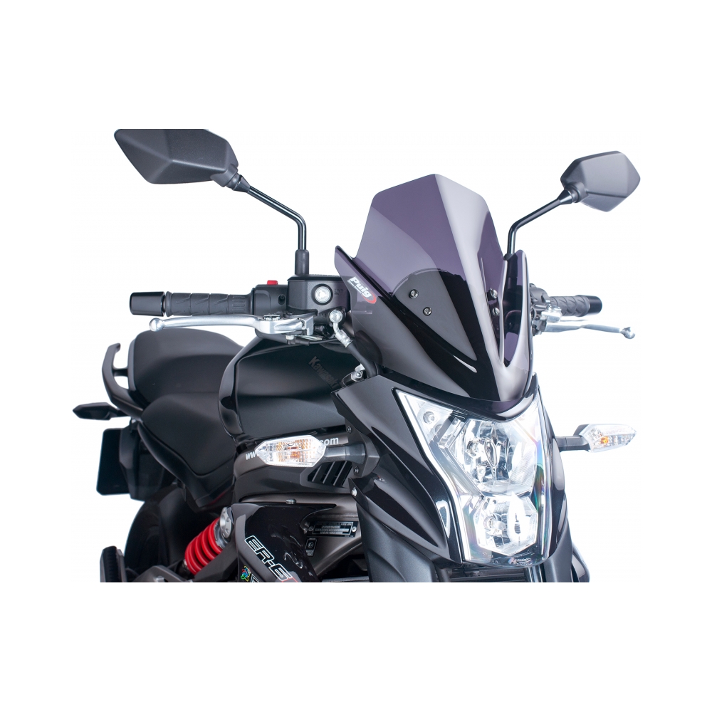 Puig Слюда New Generation Sport Kawasaki ER-6N 12-16 Dark Smoke - изглед 1