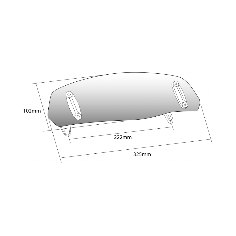 Puig Регулеруема слюда W/Template 325X102mm. Clear - изглед 2