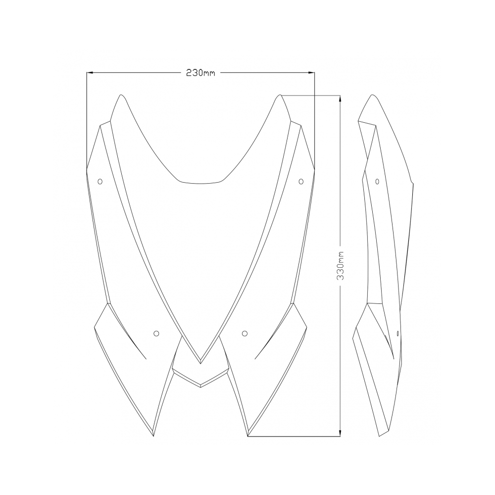 Puig Слюда New Generation Sport Kawasaki H2 Z1000 20-24, H2 Z1000 SE 21-24 Clear - изглед 3