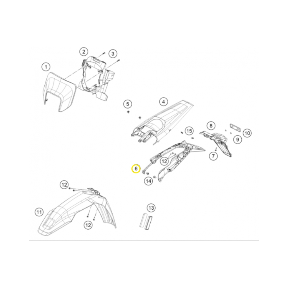 Husqvarna Подкалник OEM Husqvarna TE150-300i, FE250-501 2024 - изглед 1