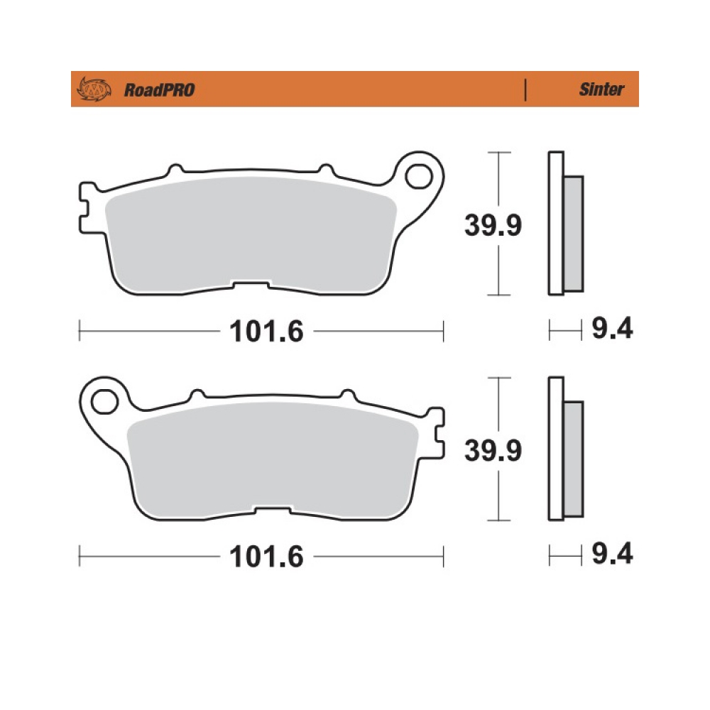 Moto-Master Накладки задни 407802 Honda - изглед 1