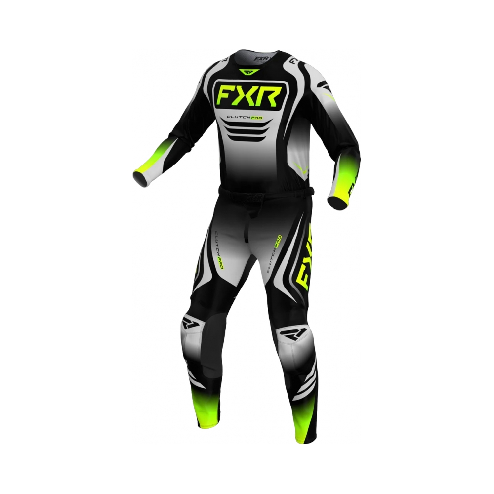 FXR Тениска Clutch Pro MX25 Black Grey HiVis - изглед 3