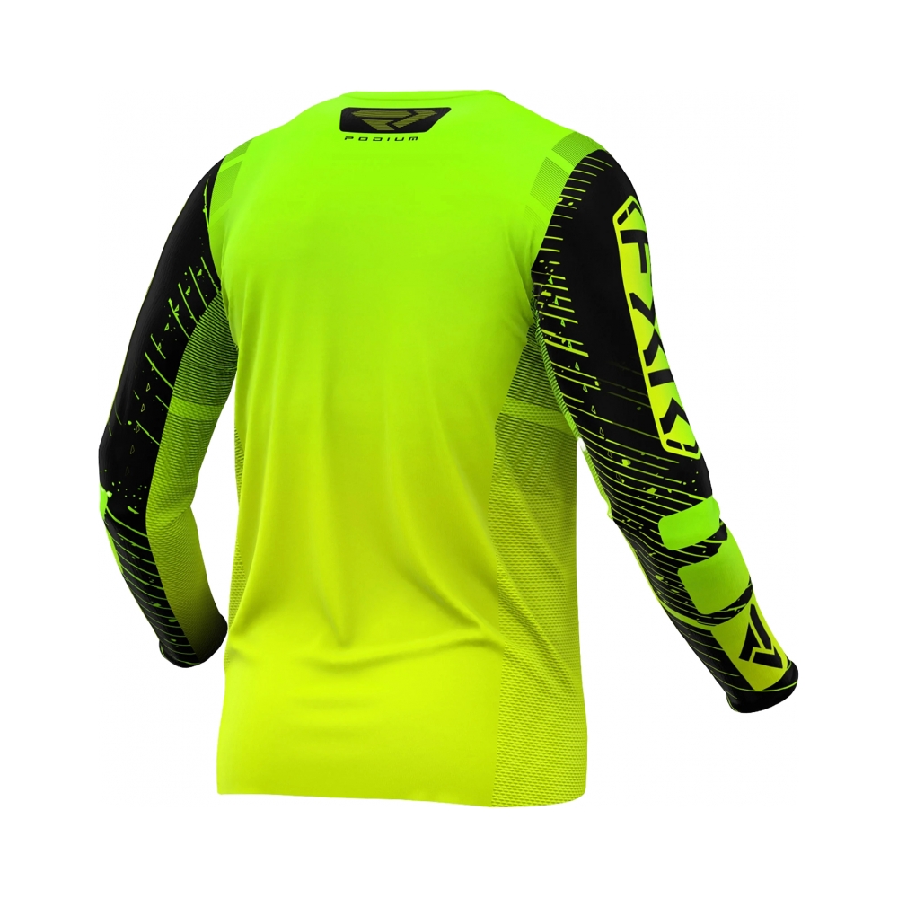 FXR Тениска Podium MX25 HiVis Lime Black - изглед 2