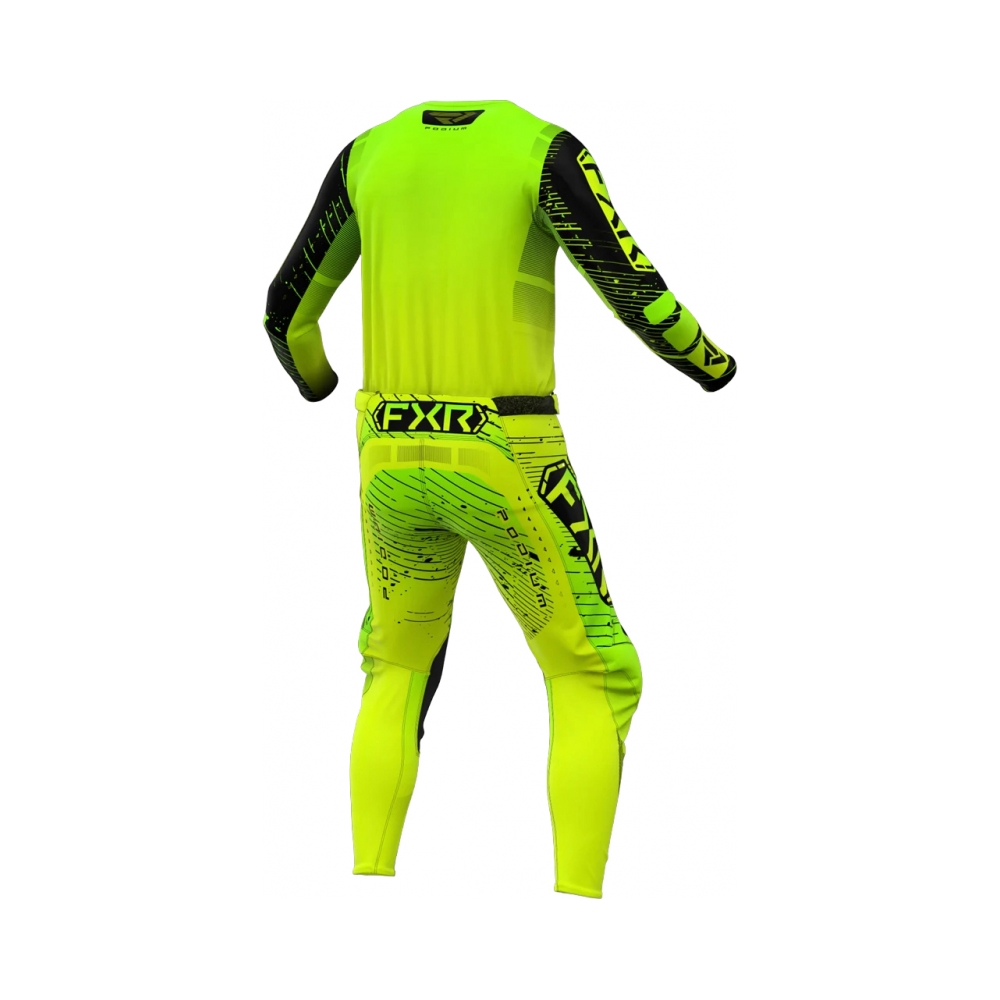 FXR Тениска Podium MX25 HiVis Lime Black - изглед 4