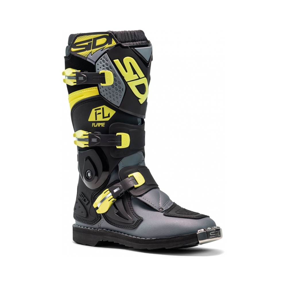 SIDI Детски ботуши Flame Black Lime Grey - изглед 1