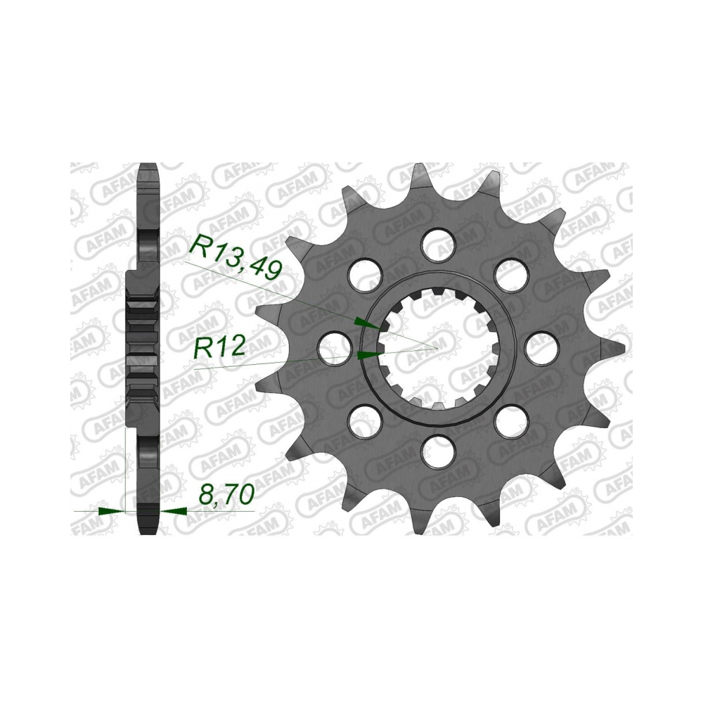 AFAM Преден зъбак 17 Зъба/ 520 Suzuki GSX-R1000 09-16, GSX-R1000A ABS 15-16 - изглед 1