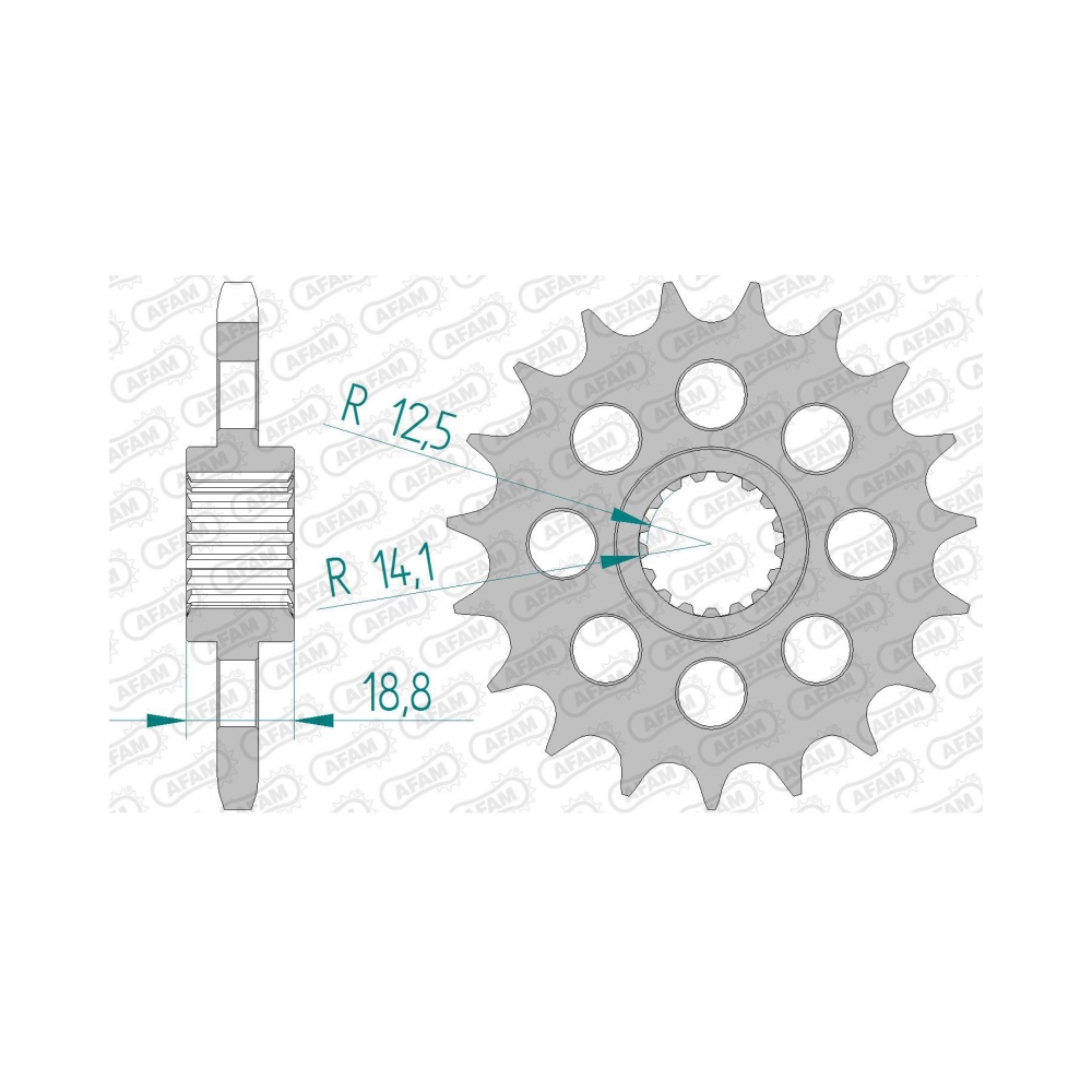 AFAM Преден зъбак 19 Зъба/ 525 BMW F800R 05-20 - изглед 1