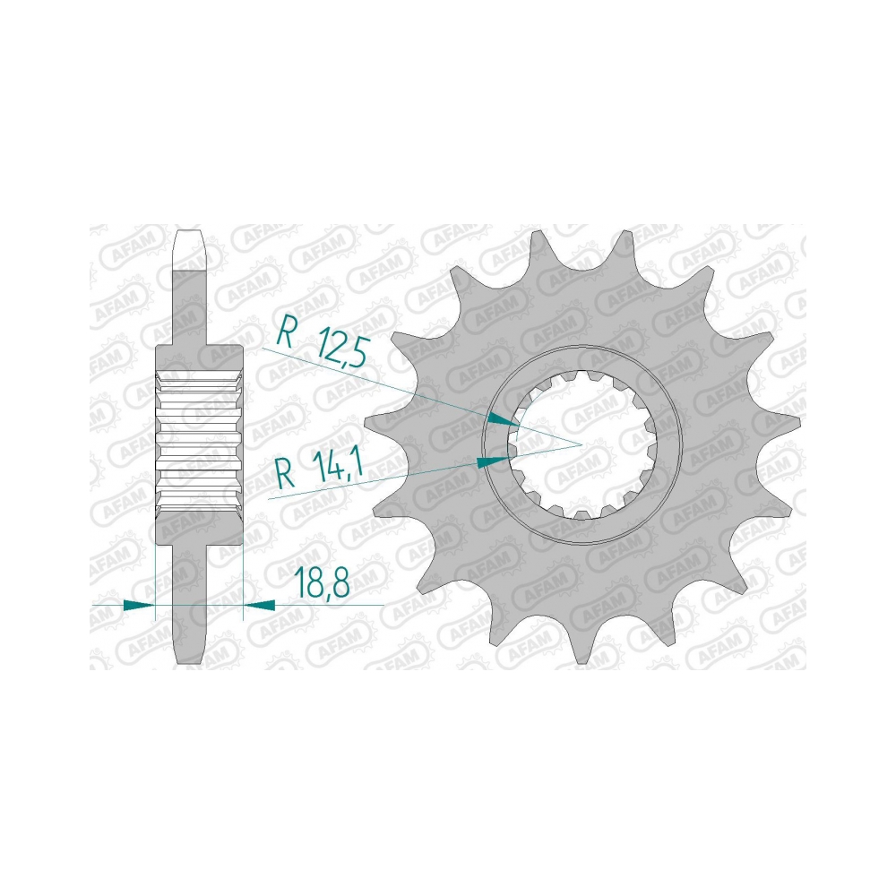 AFAM Преден зъбак 525 Aprilia ETV1000 01-09, RSV1000 98-08, SL1000 99-04 - изглед 1