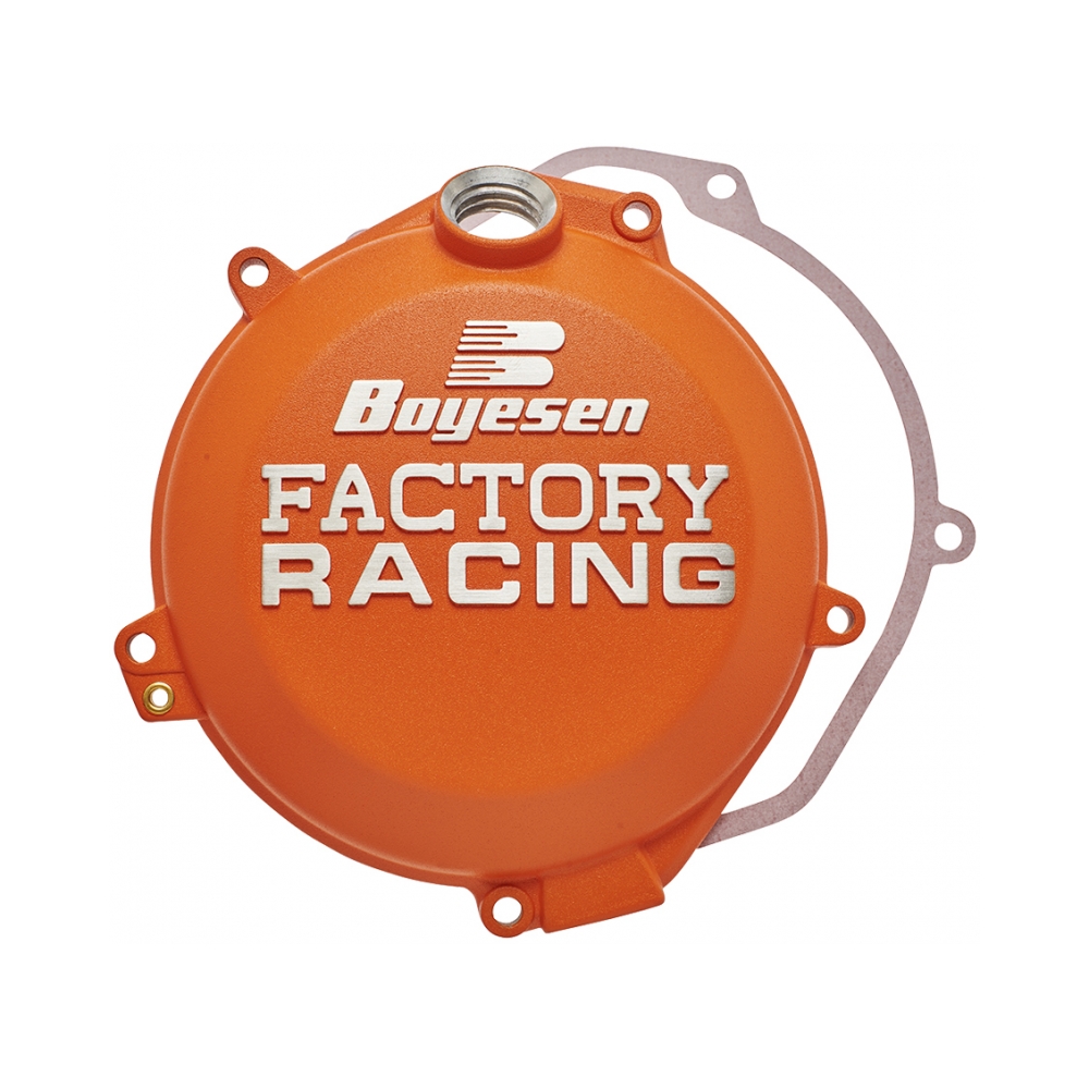 Boyesen Factory Racing капак съединител KTM SX125-150 16-22, EXC150 22-23; Husqvarna TC125 16-22 оранжев - изглед 1