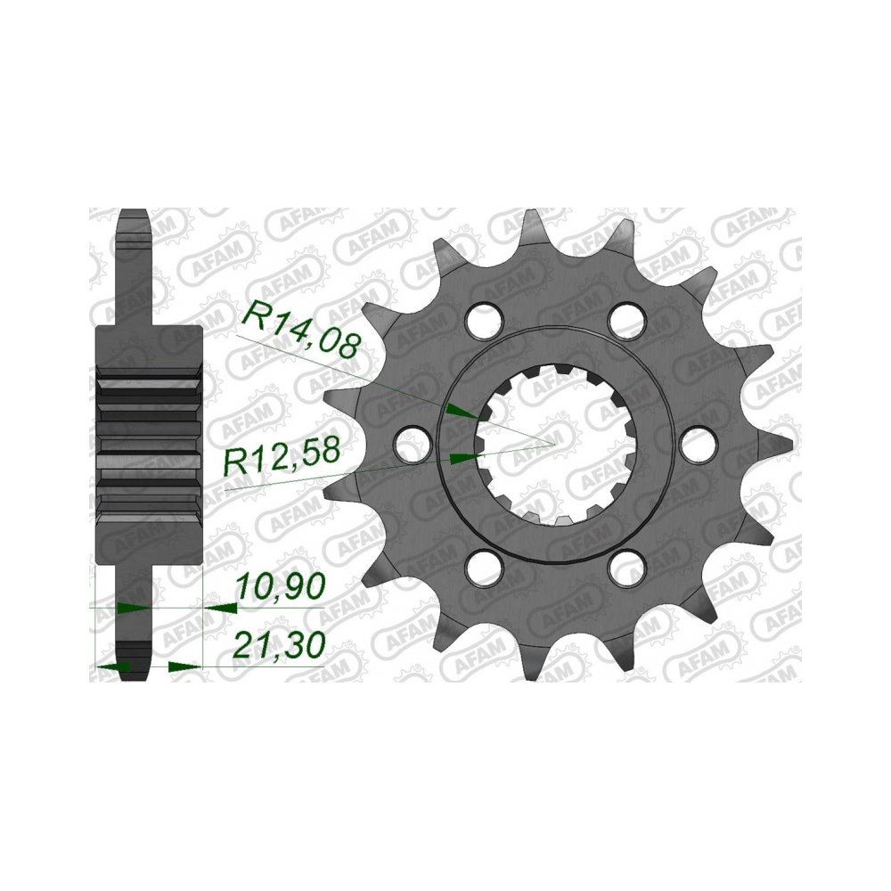 AFAM Преден зъбак 16 Зъба/ 525 Aprilia 750 Dorsoduro 08-16, 750 GT Shiver 09-13, 1200 Caponord 13-16 - изглед 1