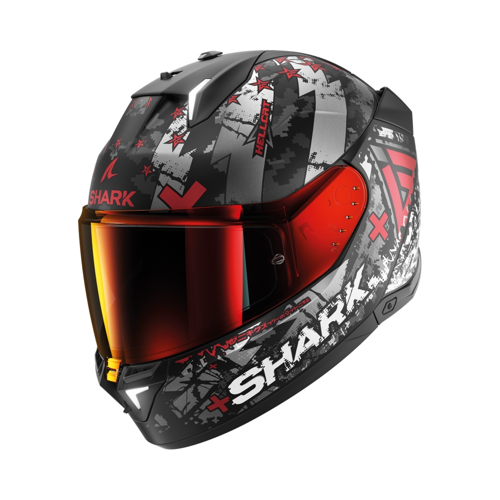 Shark Каска Skwal i3 Hellcat Mat Black Grey Red - изглед 1