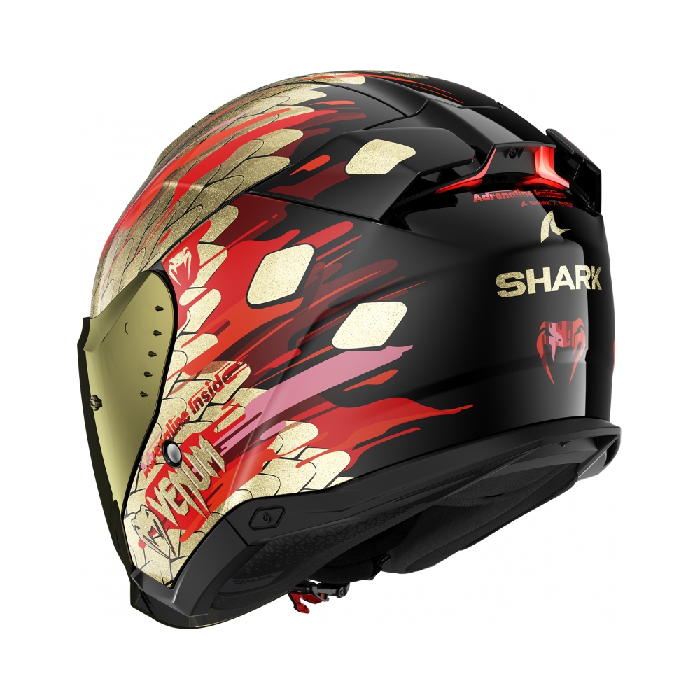 Shark Каска Skwal i3 Jet Venum Black Red Gold - изглед 2