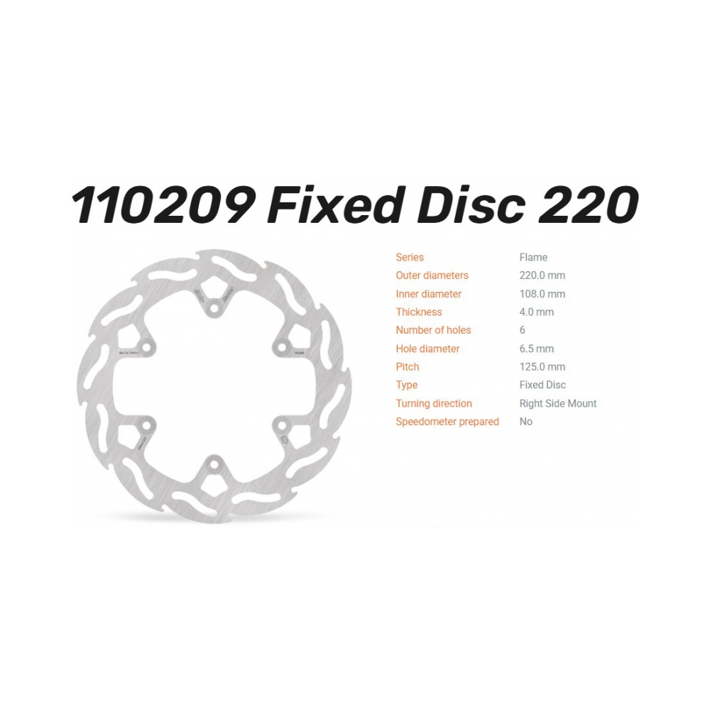 Moto-Master Спирачен диск Flame заден Gas Gas EC125-300 00-20, MC125/250 99-11 - изглед 2