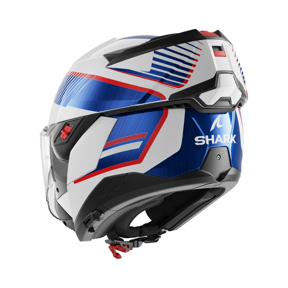 Shark Каска Oxo Sikter White Chrome Blue - изглед 5