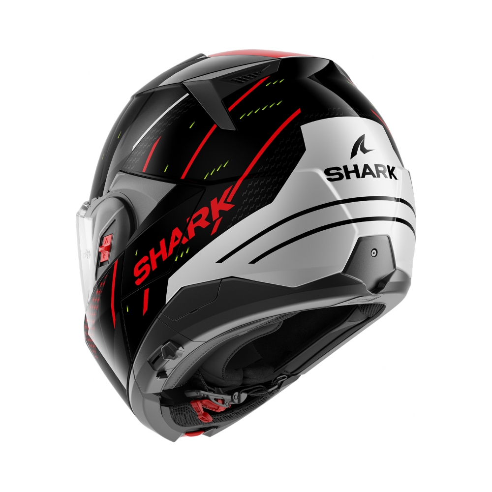 Shark Каска Oxo Rydger Black Silver Red - изглед 2