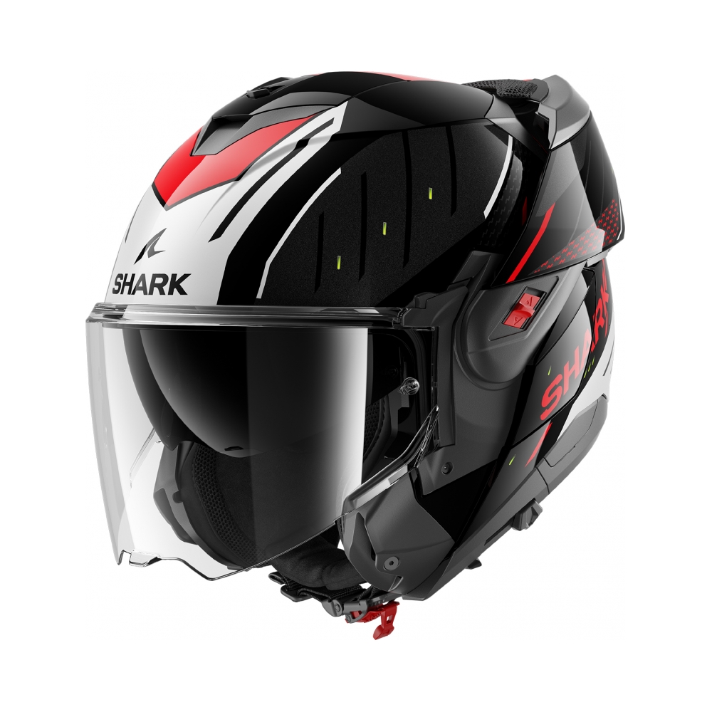 Shark Каска Oxo Rydger Black Silver Red - изглед 4