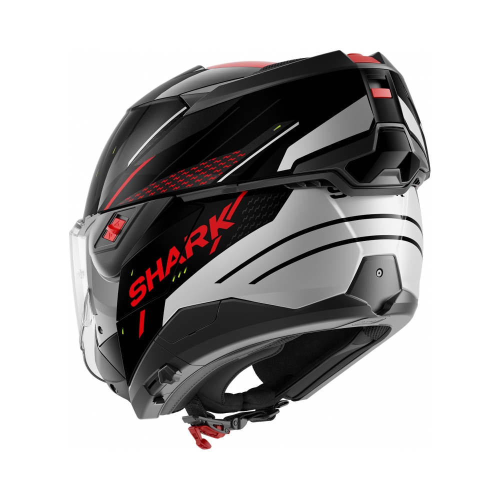 Shark Каска Oxo Rydger Black Silver Red - изглед 5