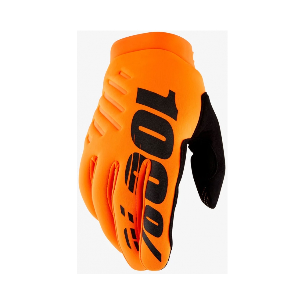 100% Ръкавици Brisker Fluo Orange Black - изглед 1
