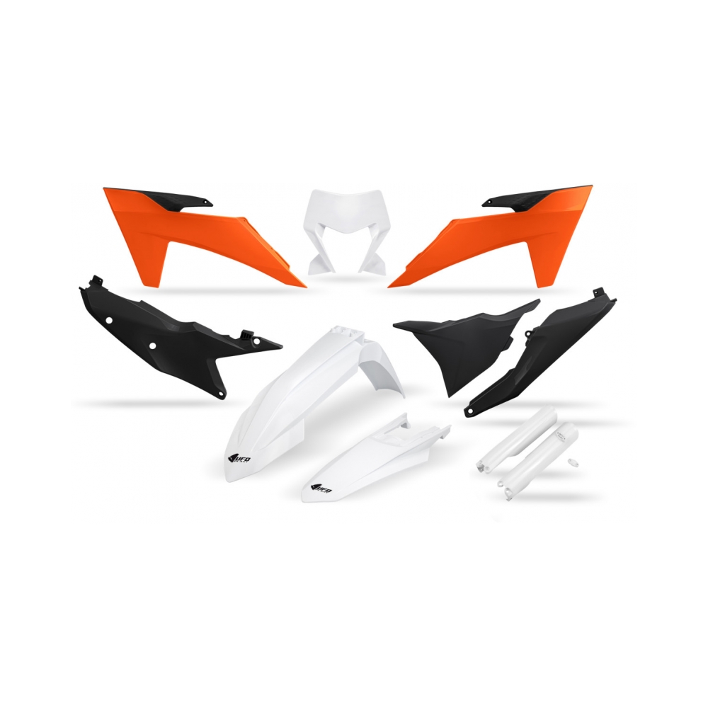 UFO Комплект пластмаси KTM EXC/EXC-F 24-25 Бял - изглед 1