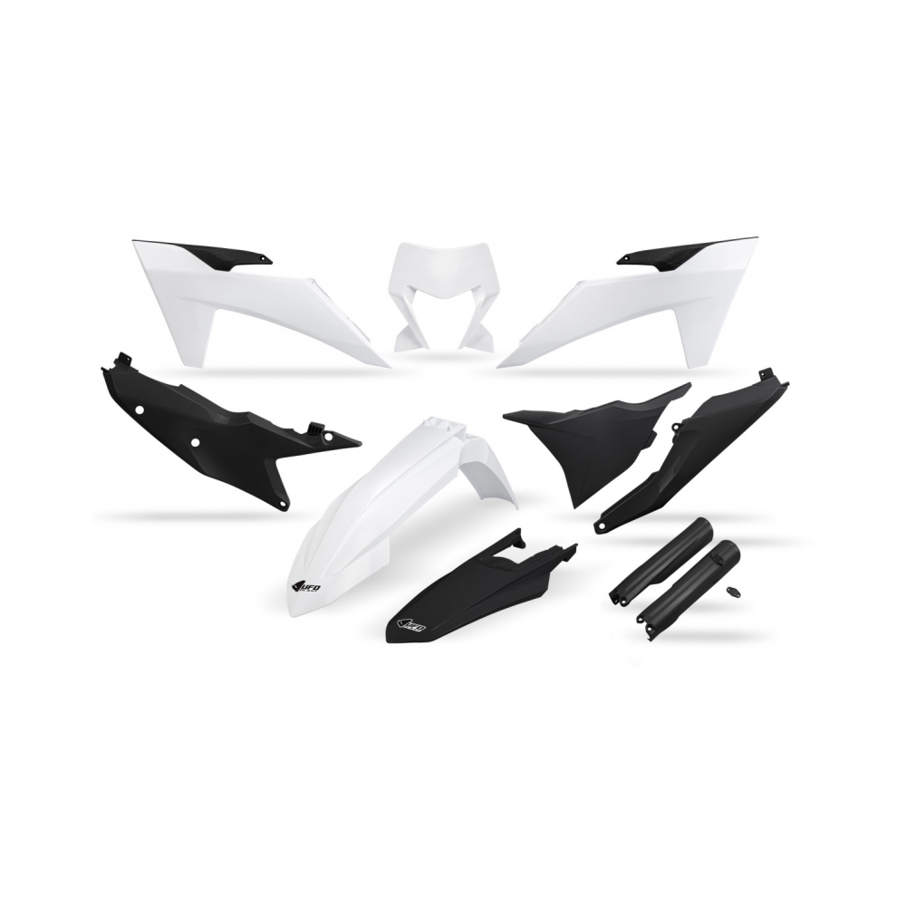 UFO Комплект пластмаси KTM EXC/EXC-F 24-25 Бял - изглед 1