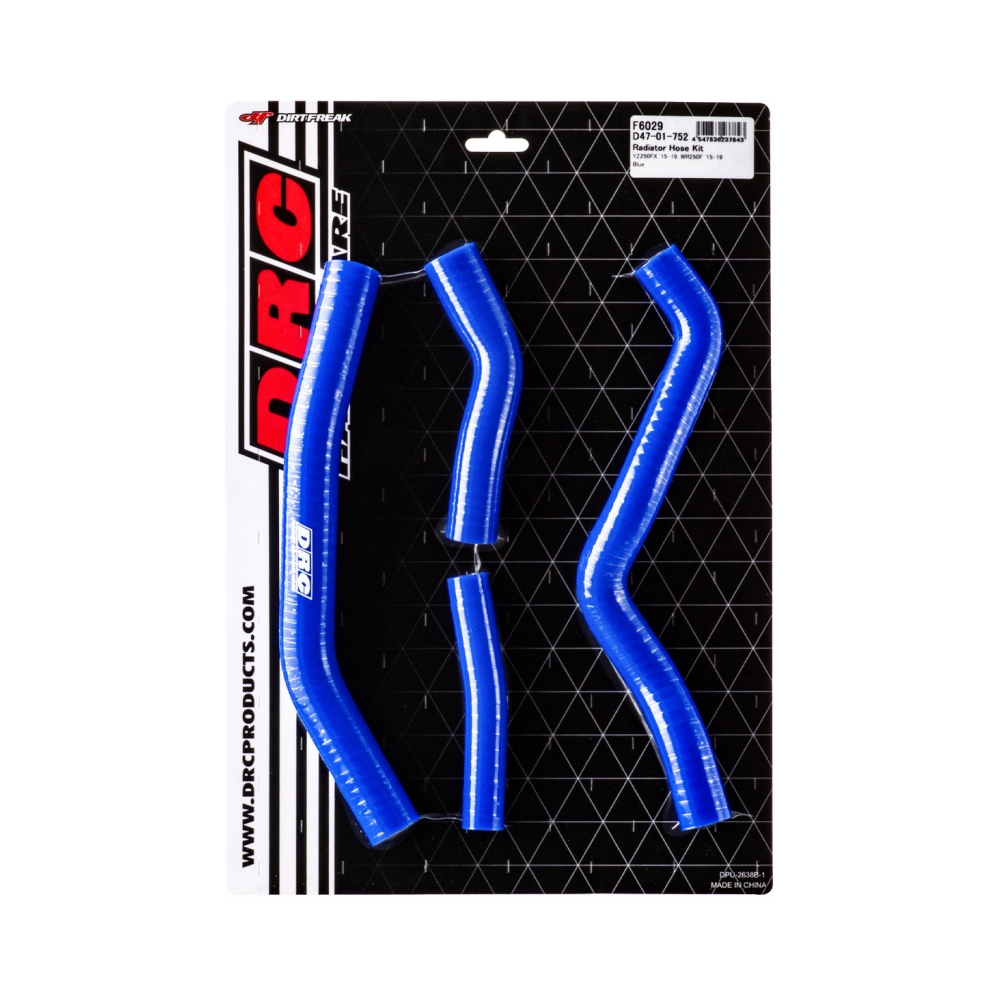 DRC-Zeta Силиконов маркуч за радиатор Yamaha WR250F 15-19, YZ250FX 15-19 син - изглед 1