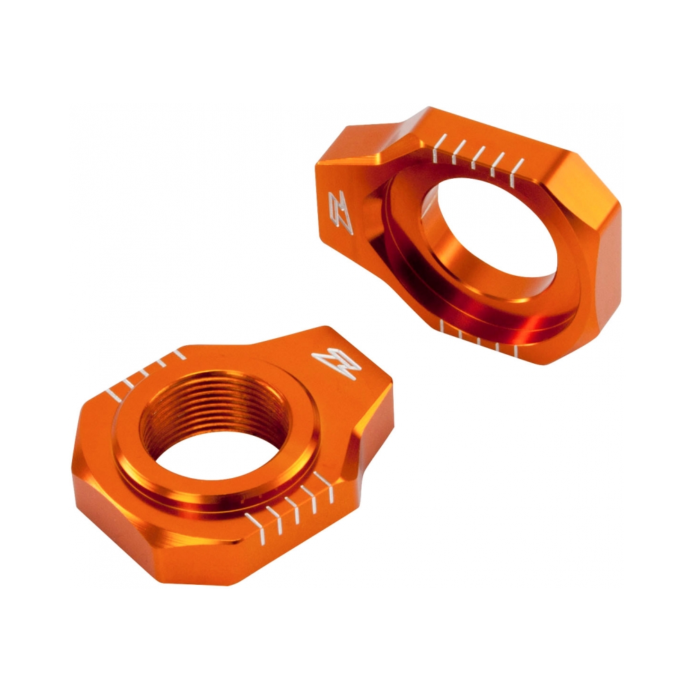 DRC-Zeta Обтегачи задна ос KTM 125-450SX/SX-F 12-22; Husqvarna TC/FC 16-22; Gas Gas MC/EXF 21-23 оранжев - изглед 1