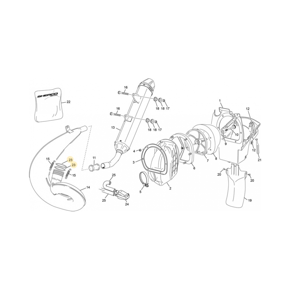 Sherco О-пръстен за гайда OEM Sherco SE 250/300 14-25 - изглед 2
