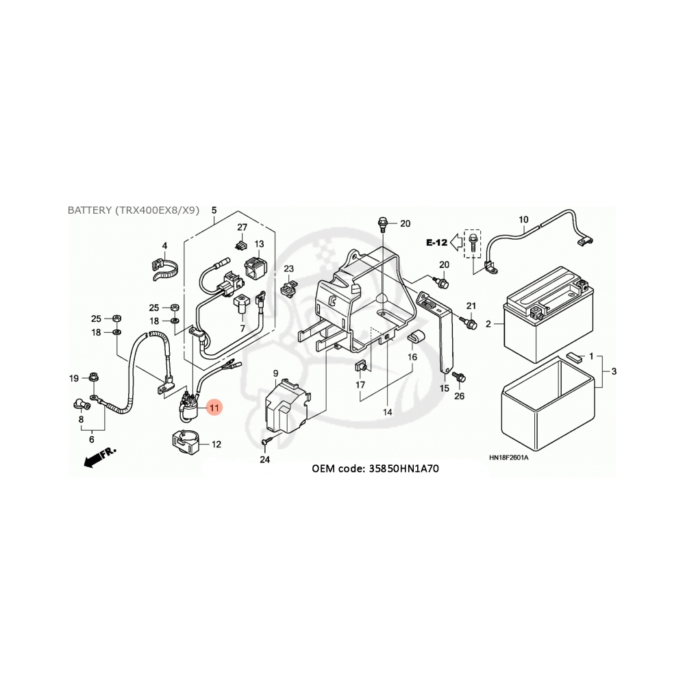 Athena Реле стартер Honda TRX300EX 02-08, TRX400EX 02-07 - изглед 5