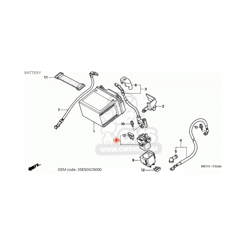 Athena Реле стартер Honda CRF125F 19-23, CRF450X 05-18 - изглед 8