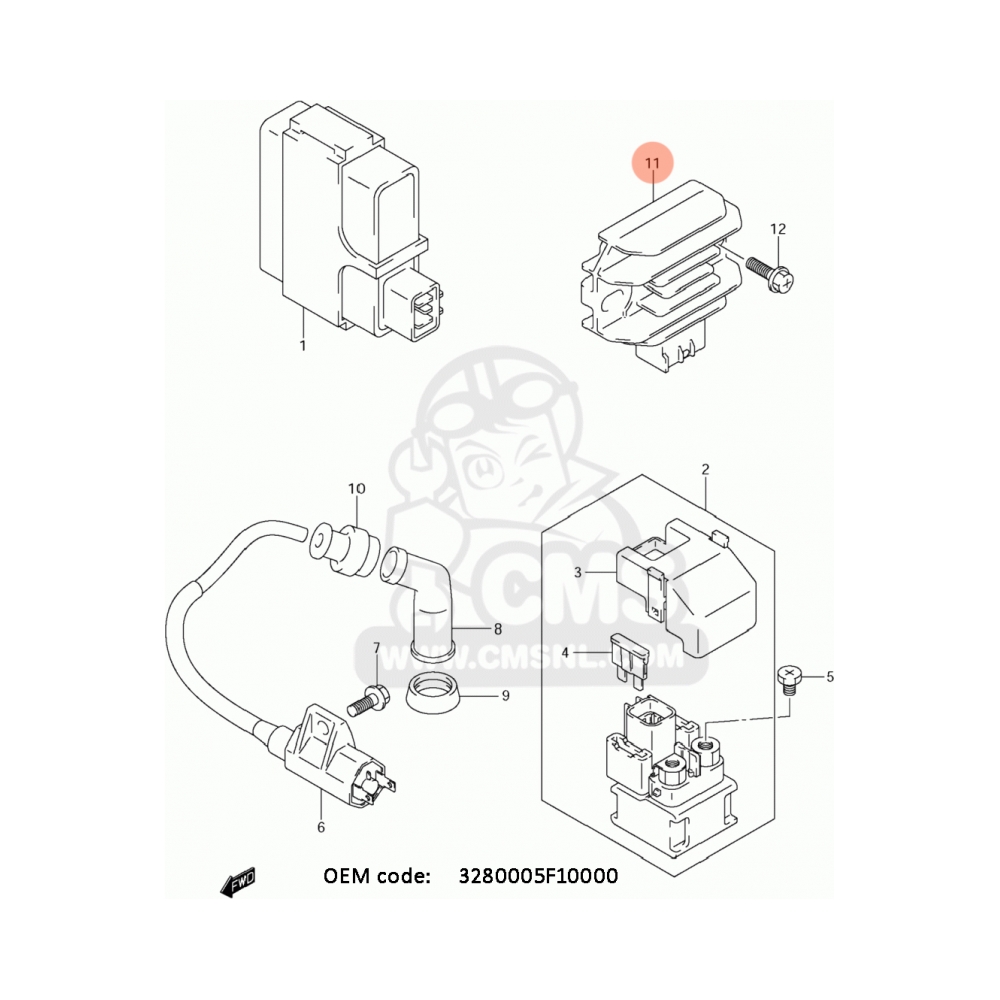 Athena Реле регулатор Honda ATV TRX250 02-20, Kawasaki ATV KFX400 - изглед 7