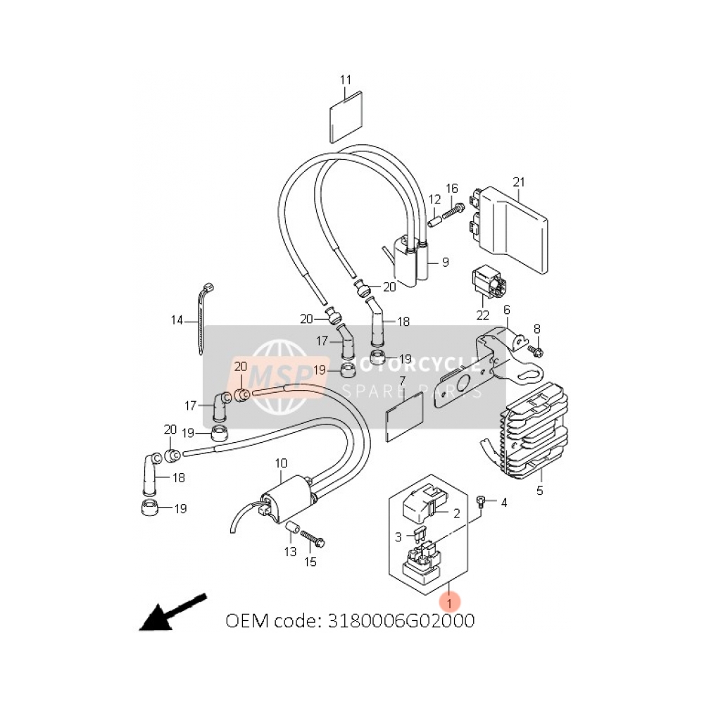 Athena Реле стартер Suzuki DL1000 V-Strom 02-10/14-20, DL650 V-STROM 04-23, SV650 03-23 - изглед 8