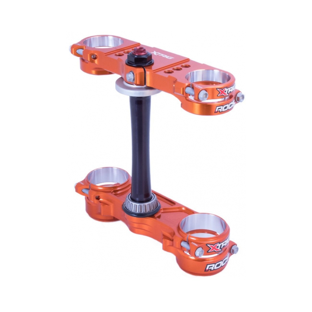 X-Trig Тройник Rocs Pro KTM EXC/EXC-F 24-25, SX/SX-F 23-25; Husqvarna TE/FE 24-25, TC/FC 23-25 Оранжев - изглед 1