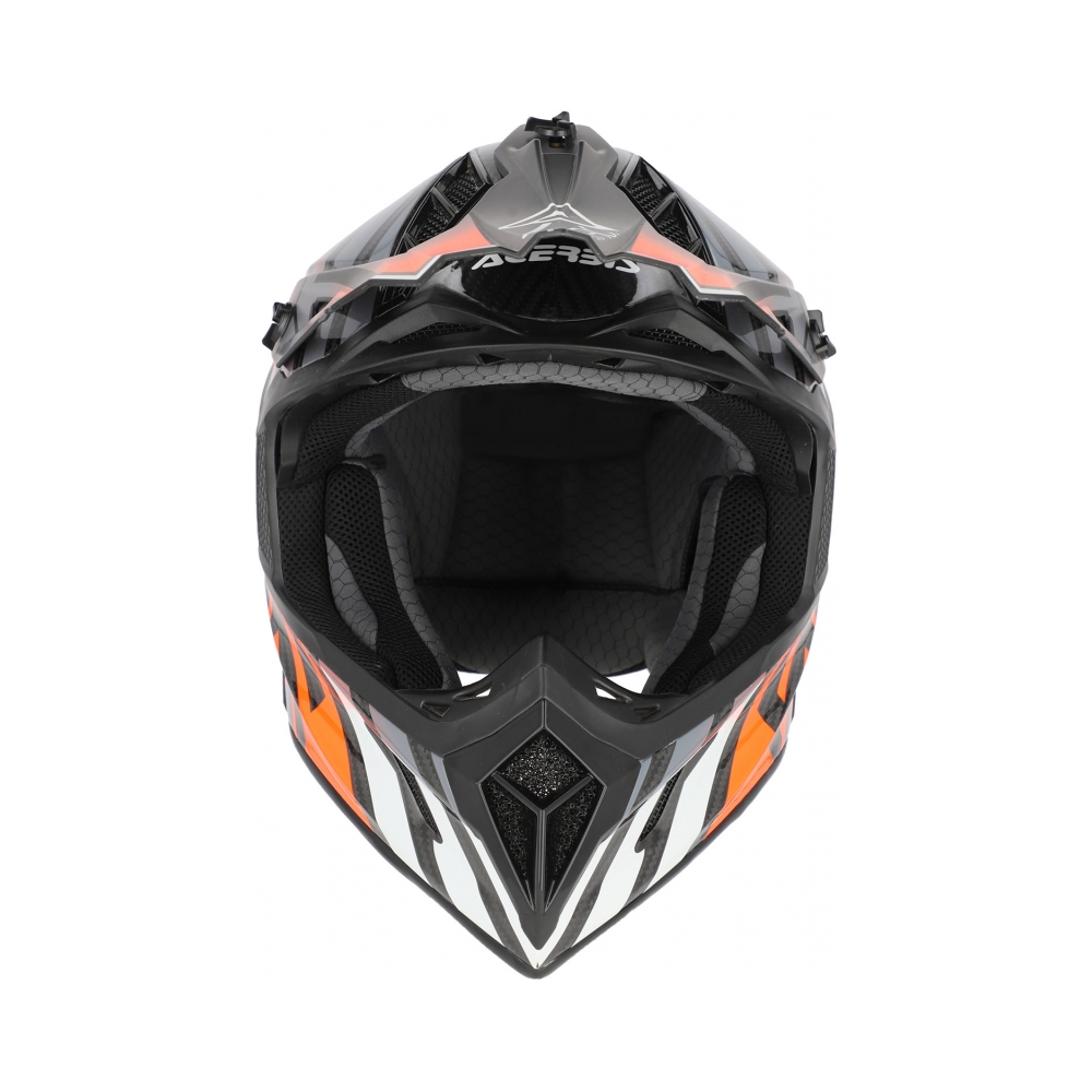 Acerbis Каска Steel Carbon Nero/Arancio ECE-2206 - изглед 2