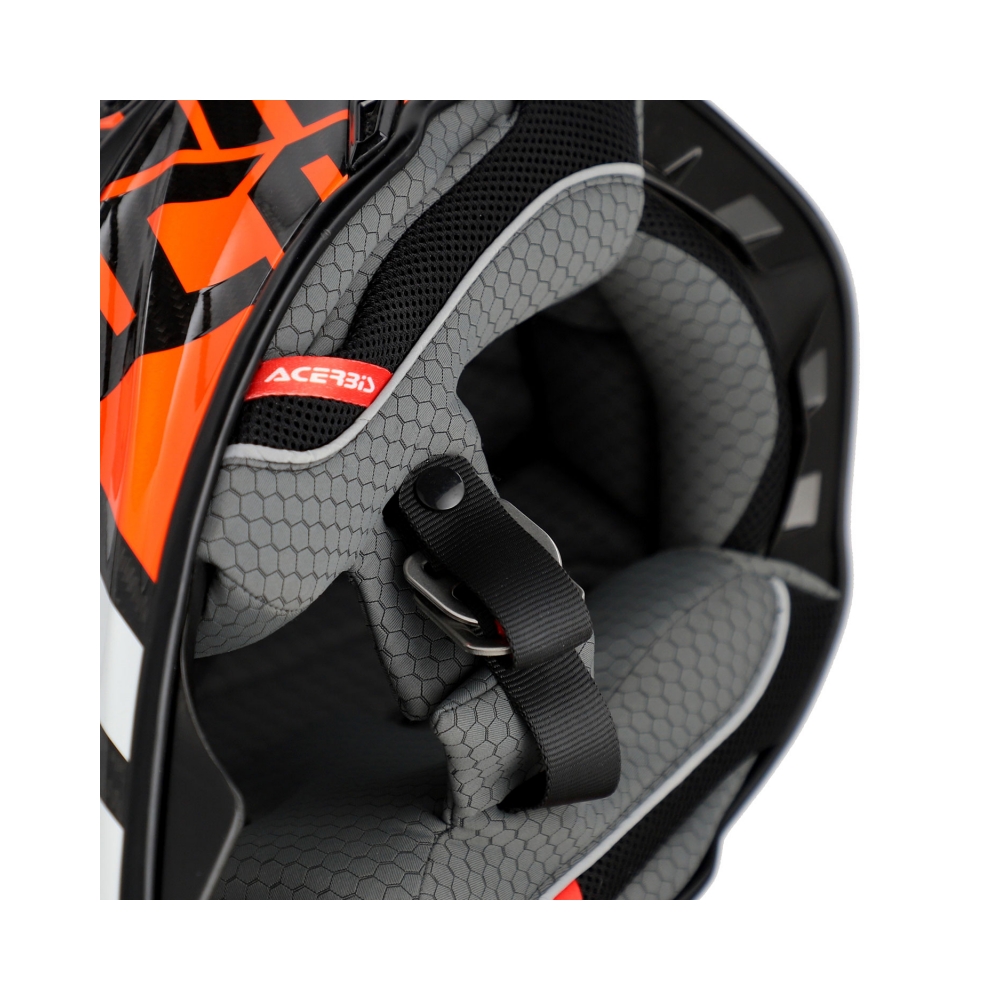 Acerbis Каска Steel Carbon Nero/Arancio ECE-2206 - изглед 12