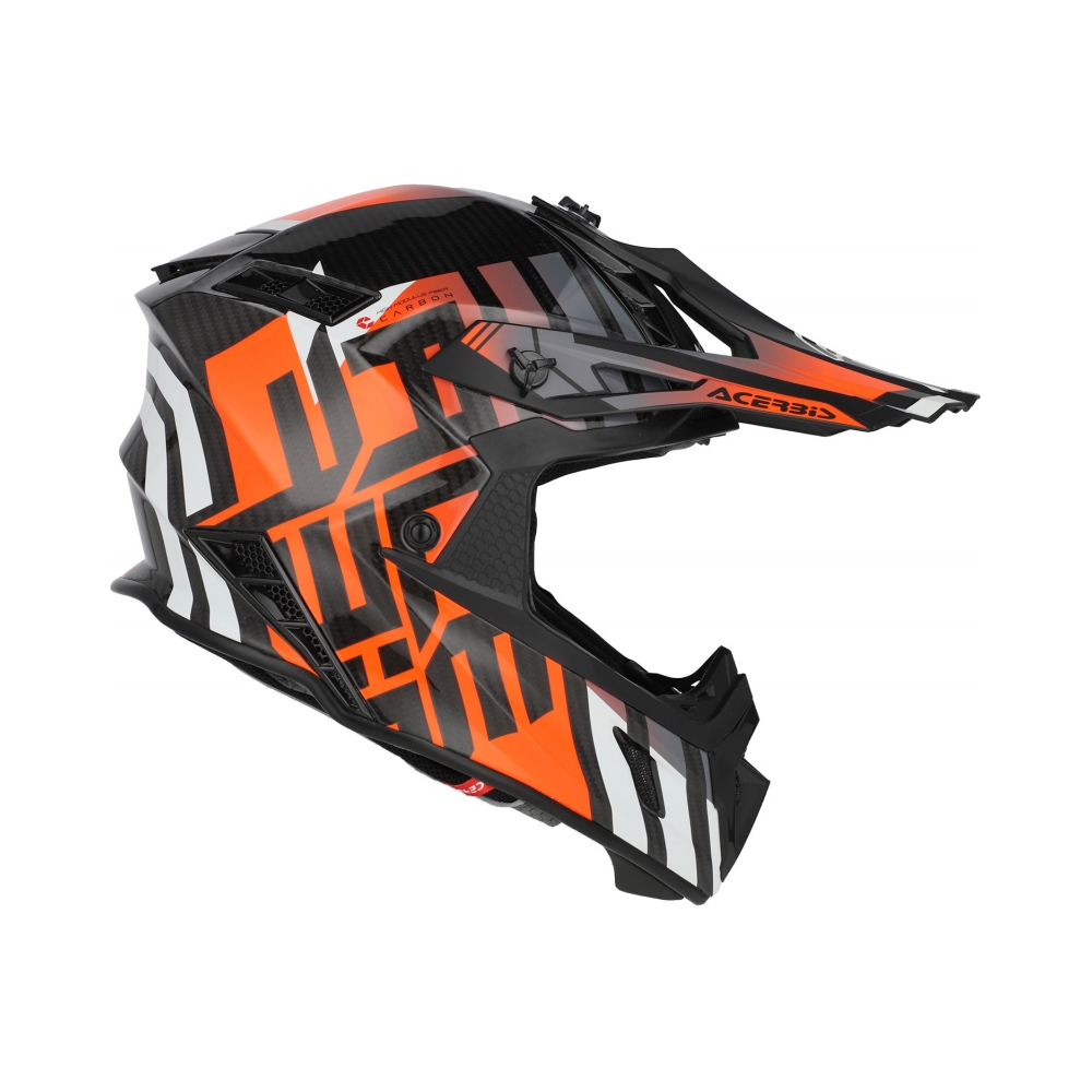 Acerbis Каска Steel Carbon Nero/Arancio ECE-2206 - изглед 3