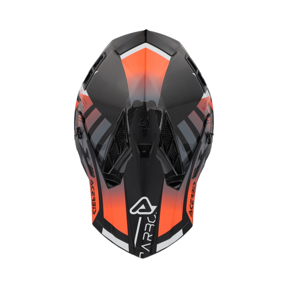Acerbis Каска Steel Carbon Nero/Arancio ECE-2206 - изглед 6
