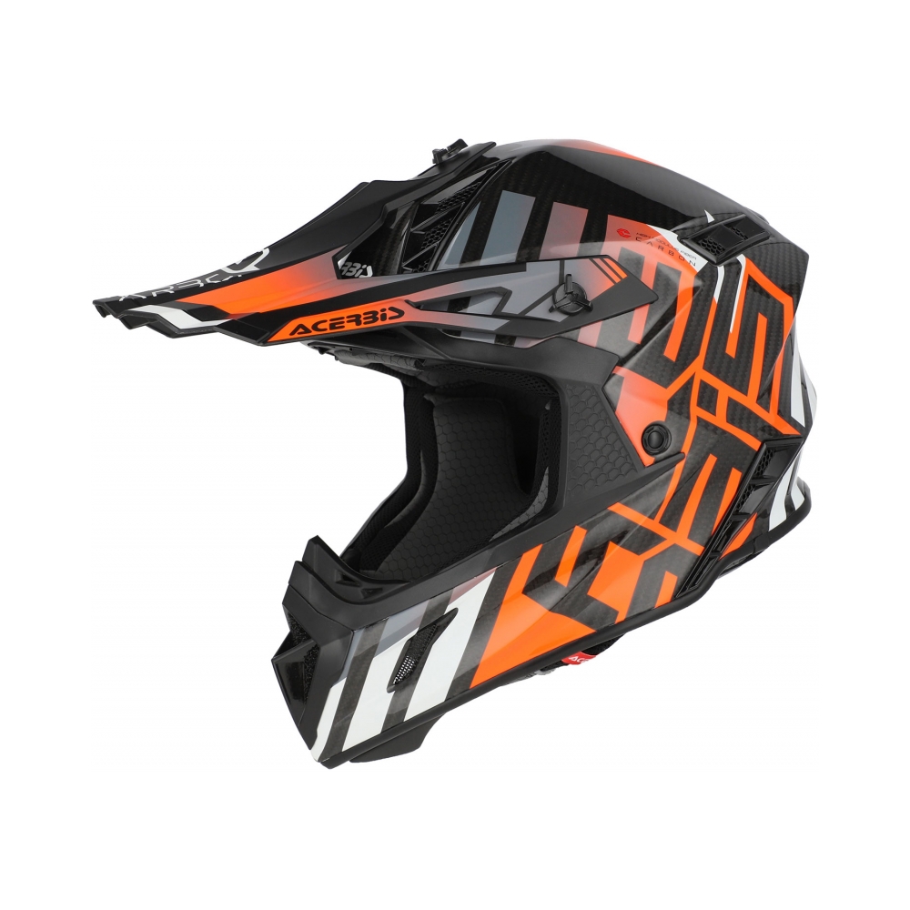 Acerbis Каска Steel Carbon Nero/Arancio ECE-2206 - изглед 1