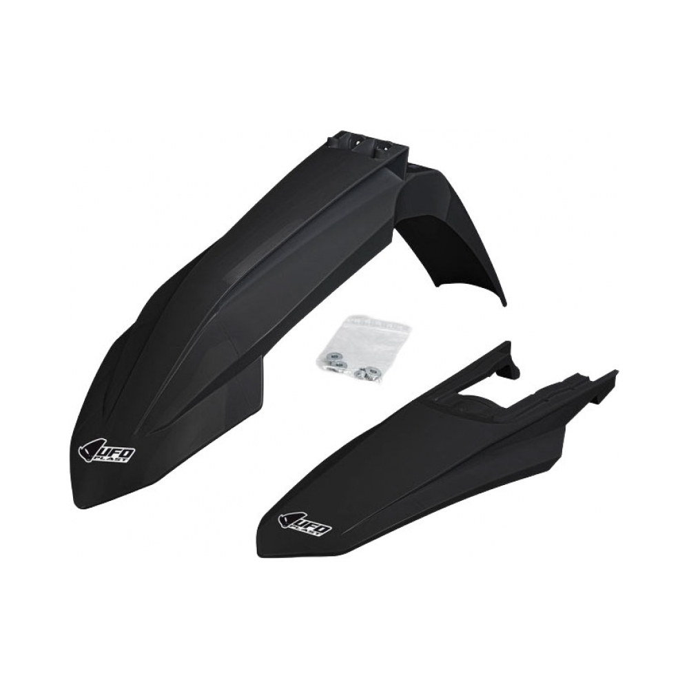 UFO Преден и заден калник KTM EXC150-300, EXC-F250-500 24-25 черен - изглед 1